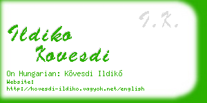 ildiko kovesdi business card