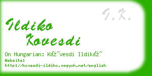 ildiko kovesdi business card